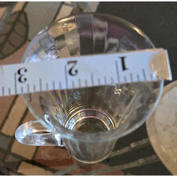 Set Of 2 Irish Ribbed coffee glass mugs  Delicate - Picture 4 of 4